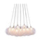 Lamps Table Lamps For Living Room - 17.7" X 17.7" X 39.4" Clear Glass Chrome Ceiling Lamp HomeRoots