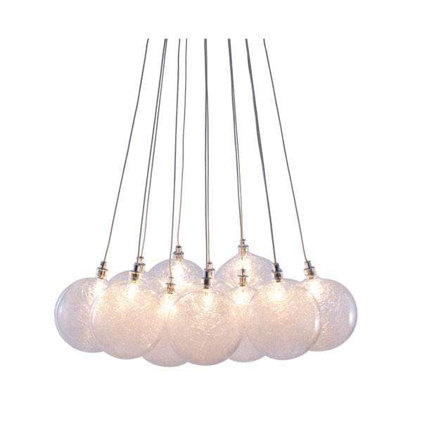 Lamps Table Lamps For Living Room - 17.7" X 17.7" X 39.4" Clear Glass Chrome Ceiling Lamp HomeRoots