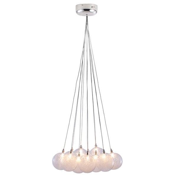 Lamps Table Lamps For Living Room - 17.7" X 17.7" X 39.4" Clear Glass Chrome Ceiling Lamp HomeRoots