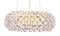 Lamps Table Lamps For Living Room - 17.7" x 17.7" x 7.5" Clear, Acrylic, Chrome, Ceiling Lamp HomeRoots