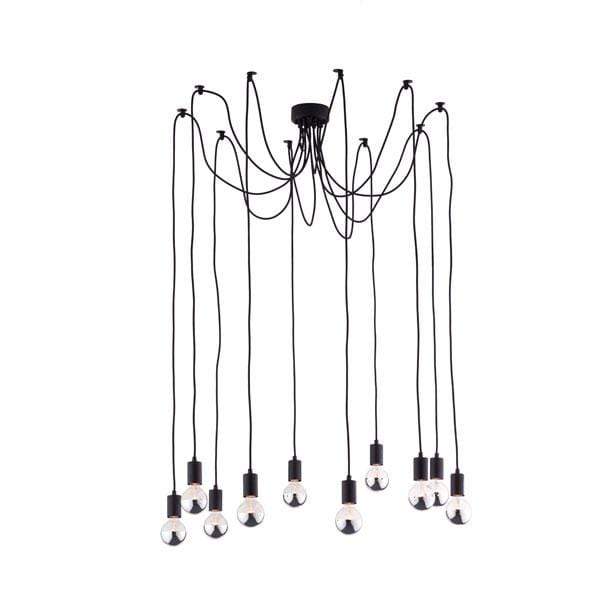 Lamps Table Lamps For Living Room - 21.7" X 21.7" X 59" Black Phenolic Painted Metal Ceiling Lamp HomeRoots