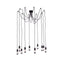 Lamps Table Lamps For Living Room - 21.7" X 21.7" X 59" Black Phenolic Painted Metal Ceiling Lamp HomeRoots