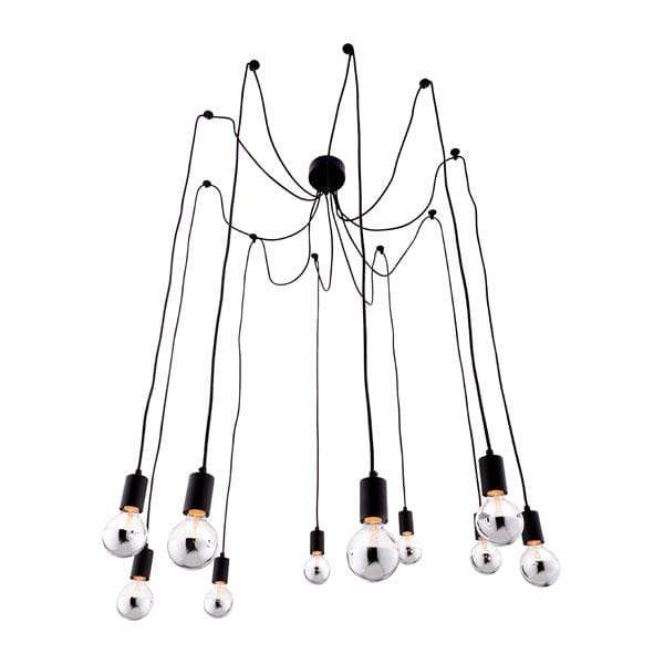 Lamps Table Lamps For Living Room - 21.7" X 21.7" X 59" Black Phenolic Painted Metal Ceiling Lamp HomeRoots