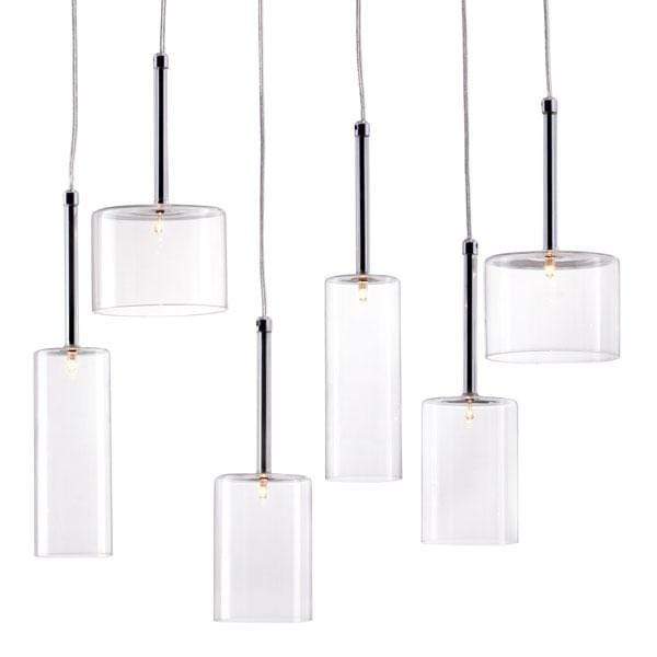 Lamps Table Lamps For Living Room - 21.7" X 5.5" X 13" Glass Chrome Ceiling Lamp HomeRoots