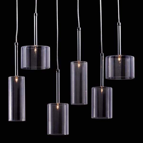 Lamps Table Lamps For Living Room - 21.7" X 5.5" X 13" Glass Chrome Ceiling Lamp HomeRoots