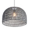 Lamps Table Lamps For Living Room - 21" X 21" X 13.8" Synthetic Woven Metal Ceiling Lamp HomeRoots