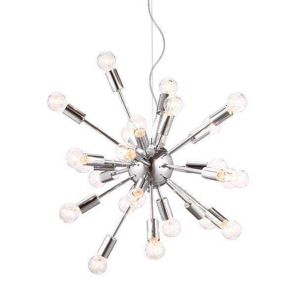 Lamps Table Lamps For Living Room - 22.6" X 22.6" X 21.5" Chrome Ceiling Lamp HomeRoots