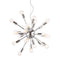 Lamps Table Lamps For Living Room - 22.6" X 22.6" X 21.5" Chrome Ceiling Lamp HomeRoots