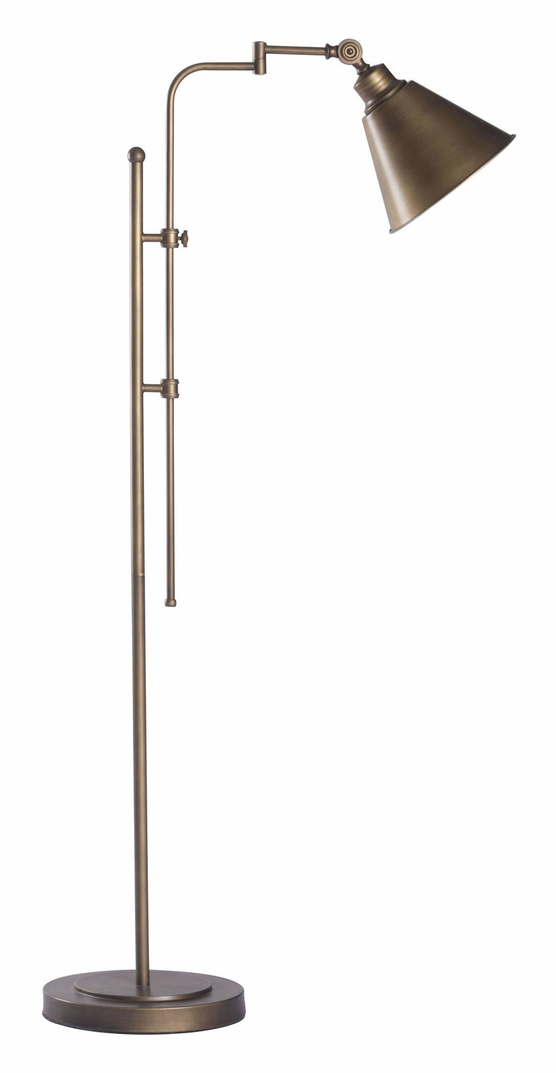 Lamps Table Lamps For Living Room - 23.6" x 11.8" x 65" Brushed Bronze, Metal, Floor Lamp HomeRoots