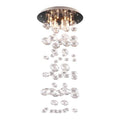 Lamps Table Lamps For Living Room - 23.6" X 23.6" X 49" Glass Stainless Steel Ceiling Lamp HomeRoots
