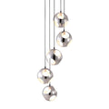 Lamps Table Lamps For Living Room - 23.6" X 23.6" X 68" Chrome Shower Ceiling Lamp HomeRoots
