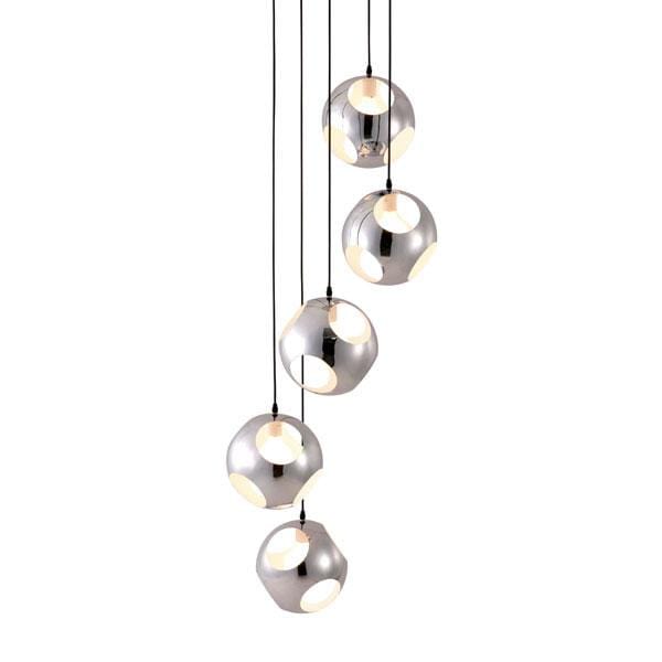 Lamps Table Lamps For Living Room - 23.6" X 23.6" X 68" Chrome Shower Ceiling Lamp HomeRoots