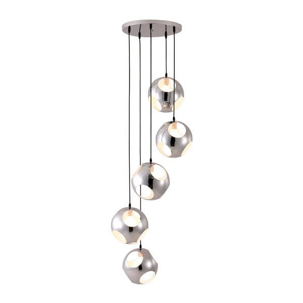Lamps Table Lamps For Living Room - 23.6" X 23.6" X 68" Chrome Shower Ceiling Lamp HomeRoots