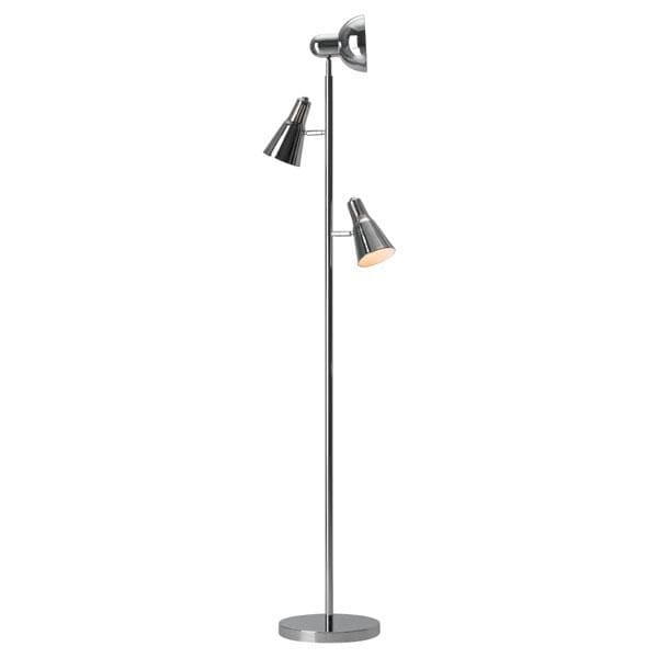 Lamps Table Lamps For Living Room - 25.6" X 25.6" X 70.9" Chrome Floor Lamp HomeRoots