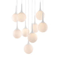 Lamps Table Lamps For Living Room - 35.4" X 19.7" X 86.6" Frosted Glass Metal Ceiling Lamp HomeRoots