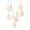 Lamps Table Lamps For Living Room - 35.4" X 19.7" X 86.6" Frosted Glass Metal Ceiling Lamp HomeRoots