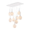Lamps Table Lamps For Living Room - 35.4" X 19.7" X 86.6" Frosted Glass Metal Ceiling Lamp HomeRoots