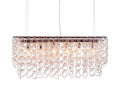 Lamps Table Lamps For Living Room - 36.6" x 10" x 17" Clear, Glass, Chrome, Stream Ceiling Lamp HomeRoots