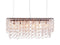 Lamps Table Lamps For Living Room - 36.6" x 10" x 17" Clear, Glass, Chrome, Stream Ceiling Lamp HomeRoots