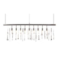 Lamps Table Lamps For Living Room - 47.4" X 1" X 13.3" Crystal Chrome Ceiling Lamp HomeRoots