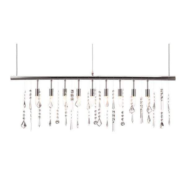 Lamps Table Lamps For Living Room - 47.4" X 1" X 13.3" Crystal Chrome Ceiling Lamp HomeRoots