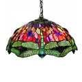 Lamps Table Lamps - Tiffany Style Dragonfly Red Hanging Lamp HomeRoots