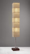 Lamps Torchiere Lamp - 10" X 10" X 72" Natural Wood/Metal Tall Floorchiere HomeRoots