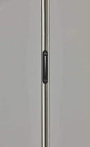 Lamps Torchiere Lamp - 14" X 14" X 71.5" Brushed Steel Metal LED Torchiere HomeRoots