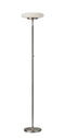 Lamps Torchiere Lamp - 14" X 14" X 72" Brushed steel Metal LED Torchiere HomeRoots