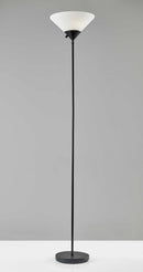 Lamps Torchiere Lamp 14" X 14" X 73" Black Metal 300W Torchiere 2811 HomeRoots