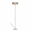 Lamps Torchiere Lamp 16" X 16" X 71" Brushed steel Metal 300W Torchiere 2753 HomeRoots