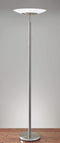 Lamps Torchiere Lamp - 18" X 18" X 72" Brushed steel Metal LED Torchiere HomeRoots