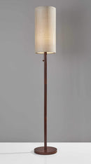 Lamps Unique Lamps - 10" X 10" X 65" Walnut Wood Floor Lamp HomeRoots