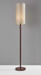 Lamps Unique Lamps - 10" X 10" X 65" Walnut Wood Floor Lamp HomeRoots