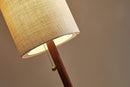 Lamps Unique Lamps - 10" X 10" X 65" Walnut Wood Floor Lamp HomeRoots