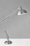 Lamps Unique Lamps - 13.5" X 47" X 77" Brushed steel Metal Floor Lamp HomeRoots