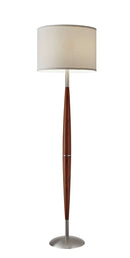 Lamps Unique Lamps - 16" X 10" X 61" Walnut Wood Floor Lamp HomeRoots