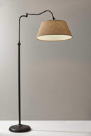 Lamps Unique Lamps - 17" X 29" X 61" Bronze Metal Floor Lamp HomeRoots