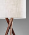 Lamps Unique Lamps - 20" X 20" X 63" Walnut Wood Floor Lamp HomeRoots