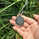 LANGHONG 1pcs Retro Tibet Spiritual Necklace Tibet Mandala pendant Necklace geometry amulet Religious jewelry