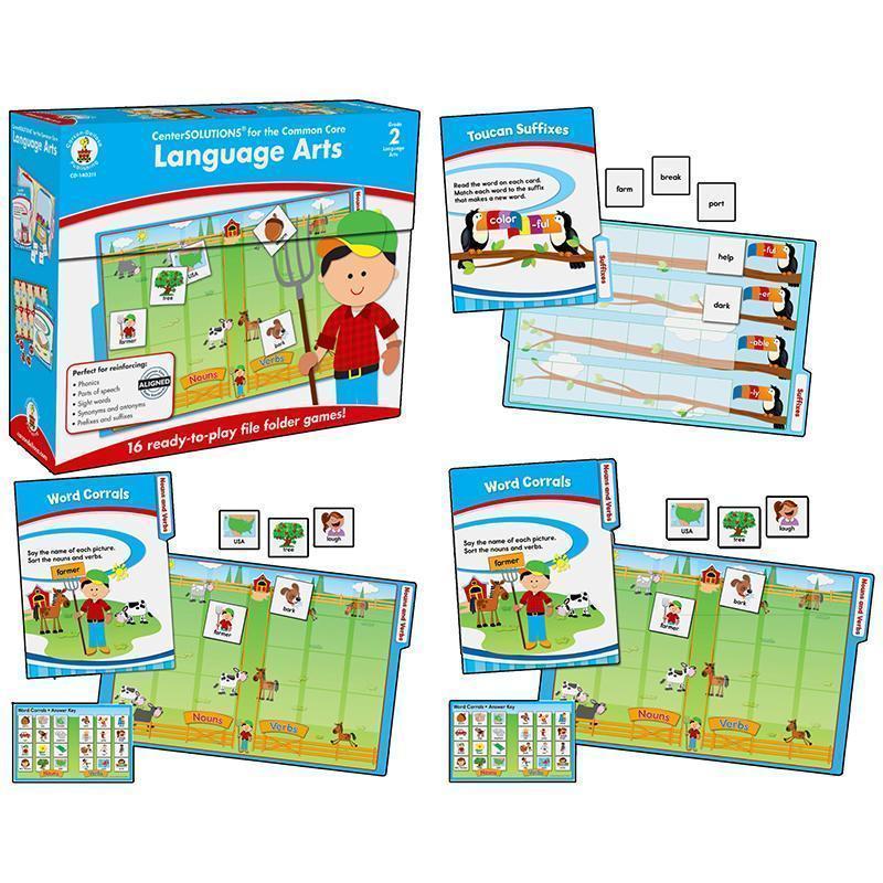 LANGUAGE ARTS FILE FOLDER GAME GR 2-Learning Materials-JadeMoghul Inc.