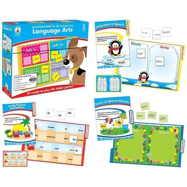 LANGUAGE ARTS FILE FOLDER GAME GR 3-Learning Materials-JadeMoghul Inc.