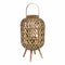 Lanterns Decorative Lanterns - 11.25" X 11.25" X 25.2" Reddish Brown Bamboo Wood Lantern Stand HomeRoots