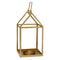 Lanterns Decorative Lanterns - 7.5" X 7.5" X 17.25" Gold Metal Lantern HomeRoots