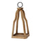 Lanterns Decorative Lanterns - 7" X 6.75" X 15.5" Natural Wood Metal Lantern HomeRoots