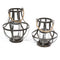 Lanterns Decorative Lanterns - 9.5" X 9.5" X 16.5" Rustic Silver Metal Rope Lanterns HomeRoots