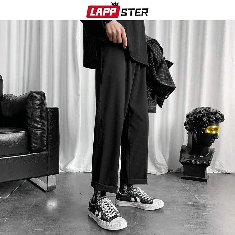 LAPPSTER Mens Black Korean Harem Pants 2020 Japanese Streetwear Joggers Harajuku Sweatpants Hip Hop Casual Trousers Plus Size AExp