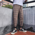 LAPPSTER Streetwear Yellow Plaid Pants Men Joggers 2020 Man Casual Straight Harem Pants Men Korean Hip Hop Track Pants Plus Size AExp