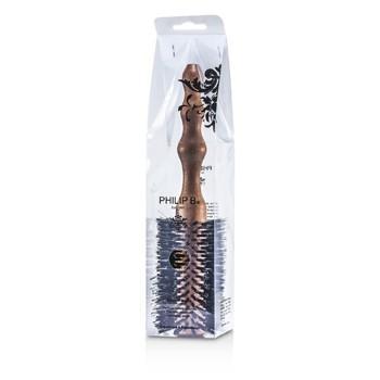 Large 65mm Round Brush (Polished Mahogany Handle, 65% Boar Bristle + 35% Nylon)-Hair Care-JadeMoghul Inc.
