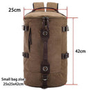 Large capacity Travel Backpack - Men Canvas Bags - Bucket Bag-coffee small-JadeMoghul Inc.